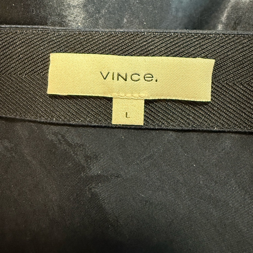 Vince Navy Satin Maxi Slip Skirt size large - Picture 2 of 4